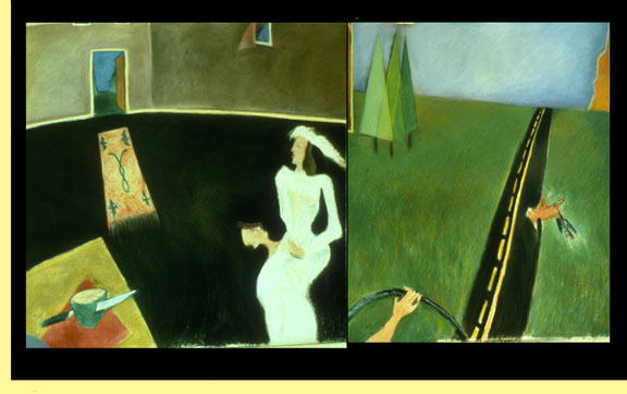 wedding bell blues diptych